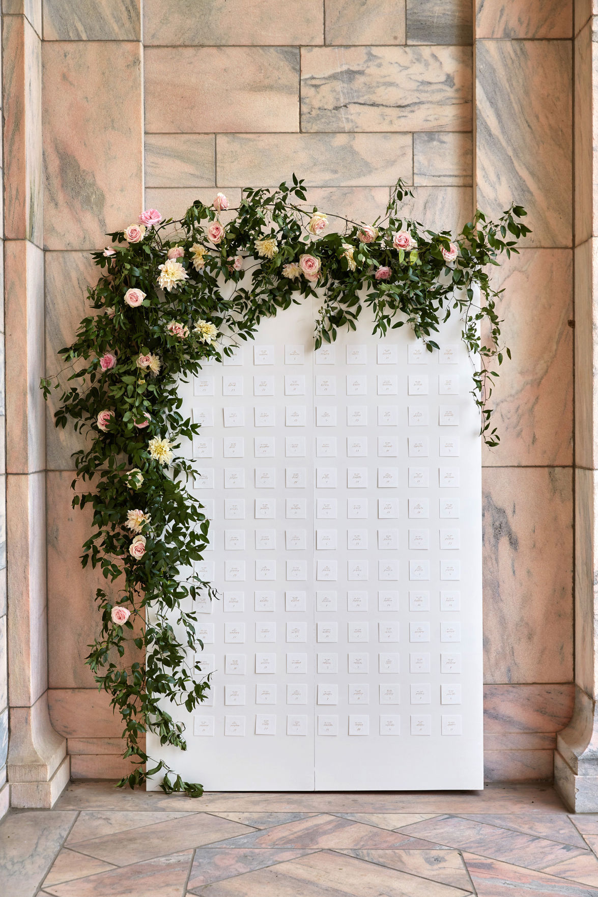 Adrienne and Blake 'Lush garden' reception at Joslyn Art Museum