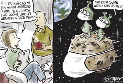 Jeff Koterba's latest cartoon: Socially distant aliens