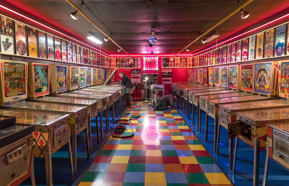 Check out a vintage pinball arcade