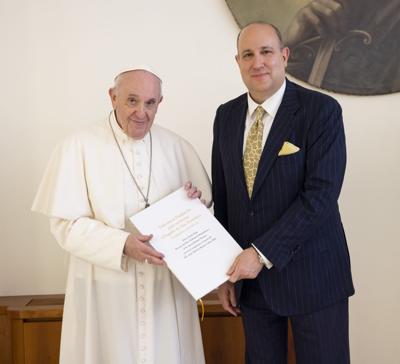 Pope Francis with Steve Menzies