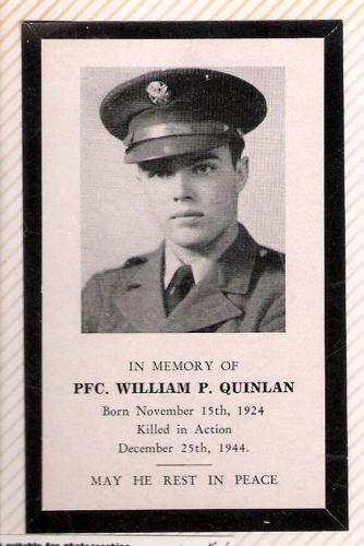 william quinlan prayer card