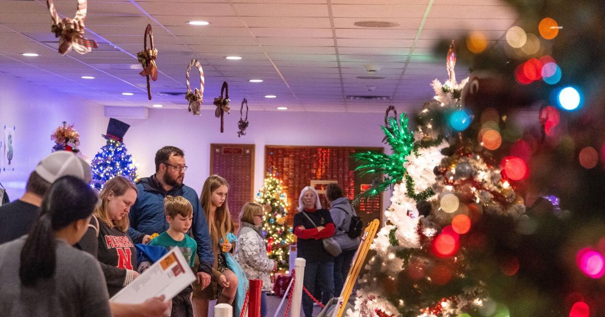 Omaha fundraiser features raffles for elaborate Christmas tree packages