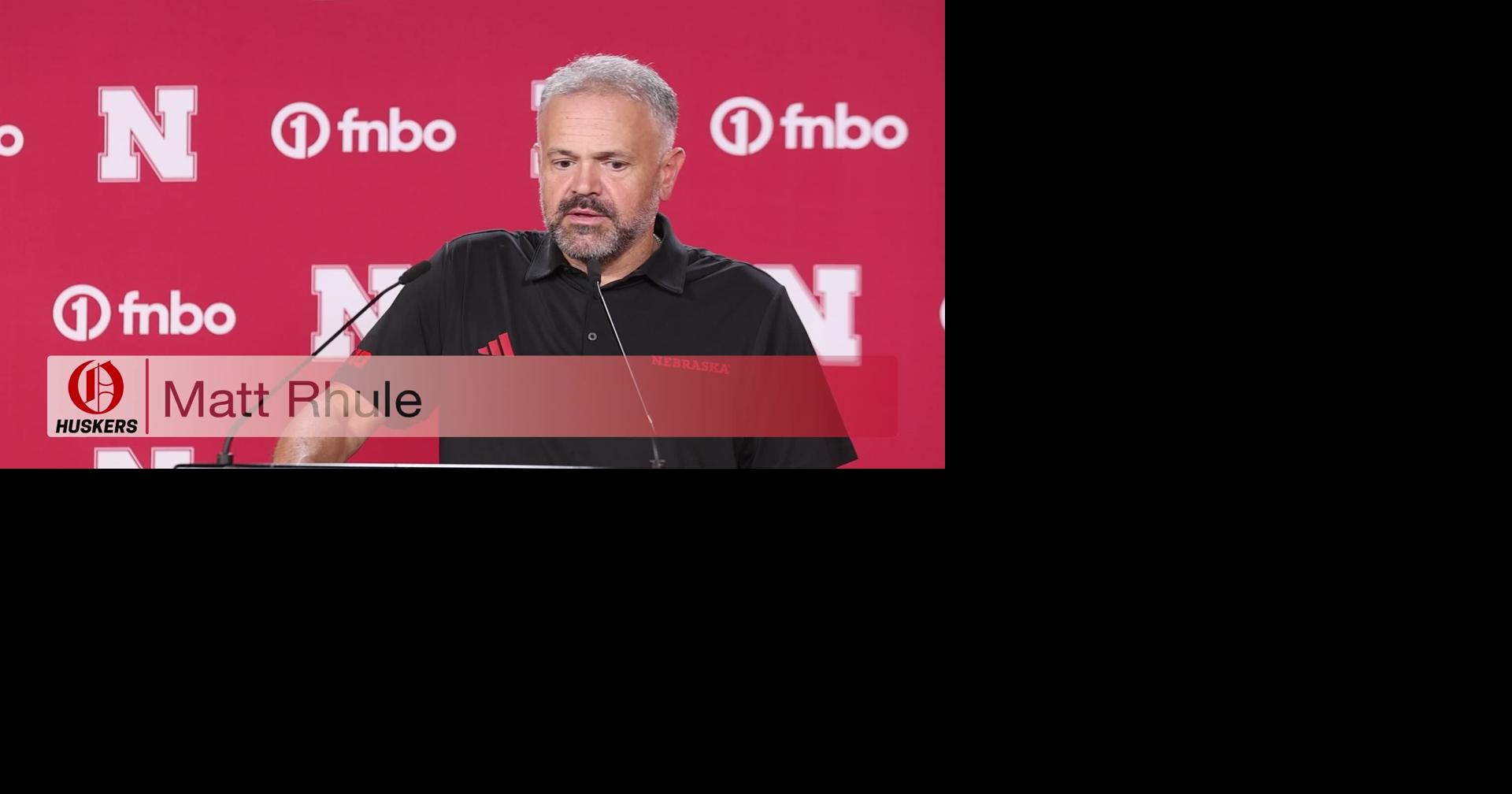 Nebraska's Matt Rhule after win over Bowling Green