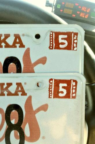 Nebraska driver cited for painting registration sticker on license plate