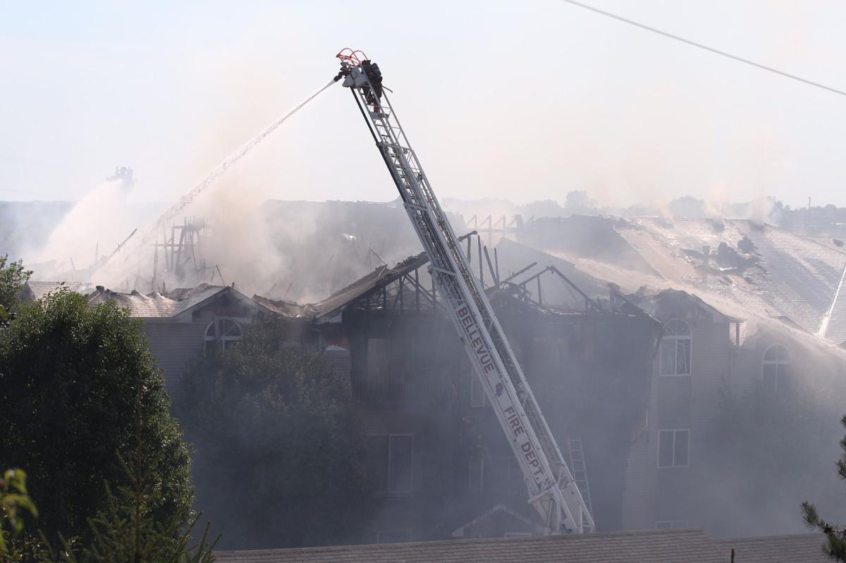 Firefighter, 2 others injured as roof collapses at Bellevue apartment