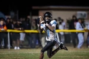West Broward Bobcats player Amir Sears (1) returns a kick off during the second half a football game between West Broward High School and Buchholz High School at Citizens Field in Gainesville, FL on Friday, December 5, 2025. [Chris Watkins/Gainesvill