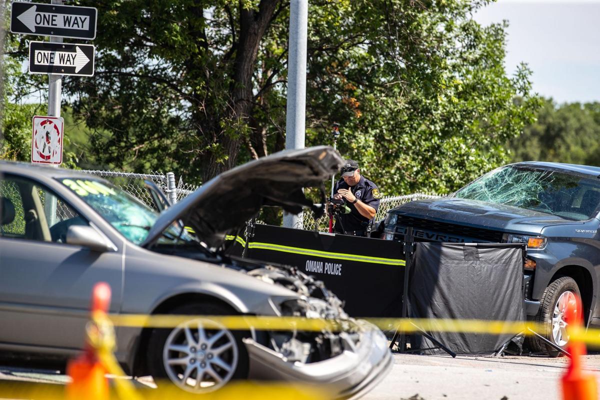 Pedestrian fatally injured when two vehicles crash in midtown Omaha