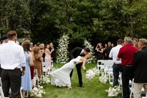 Baylee and Wyatt, ceremony kiss