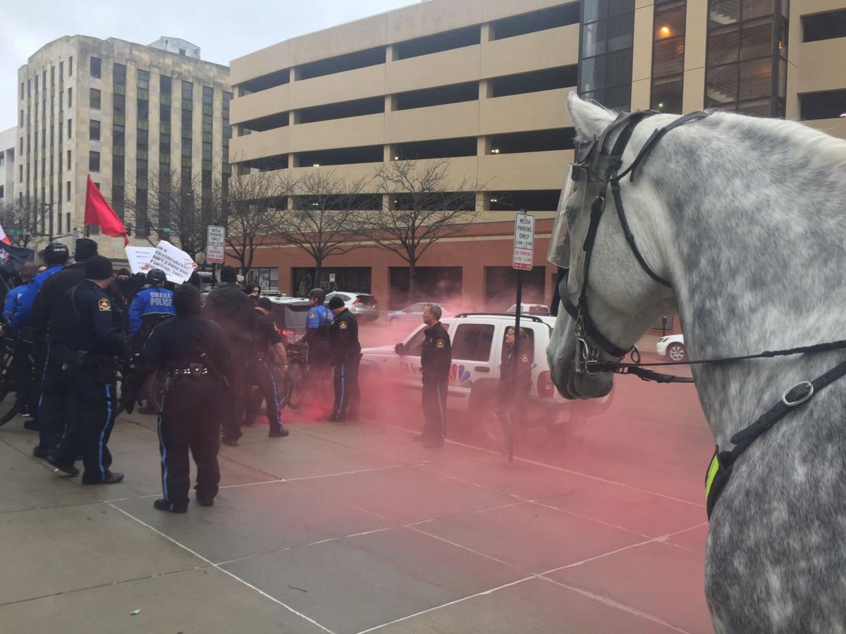 8 Anti Trump Protesters Arrested During Make America Great Again Rally In Downtown Omaha Local News Omaha Com