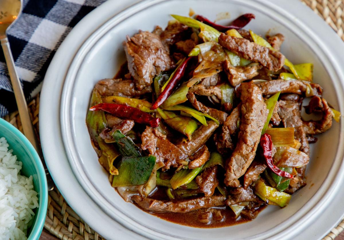 Dinner made quick StirFry Beef with Leeks is ready to enjoy in under