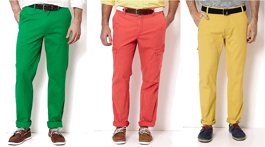 mens colored pants