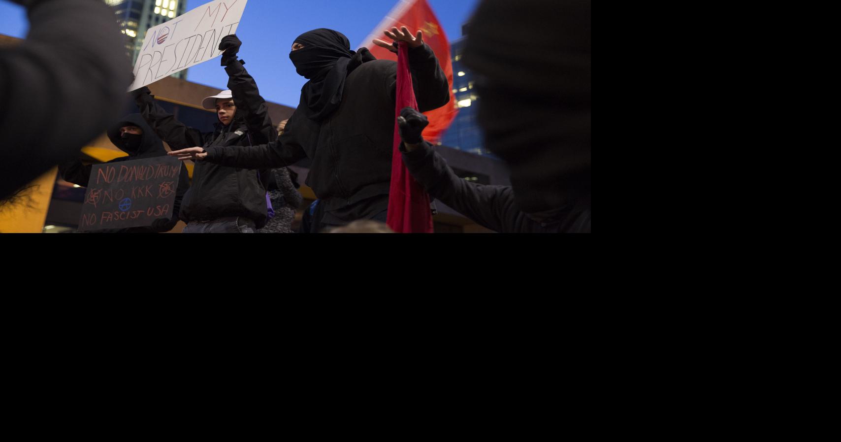 At rally in downtown Omaha, 50 self-described anarchists and others ...