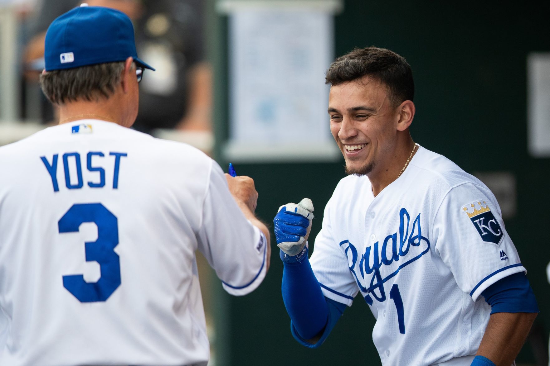 kc royals gold letter jersey