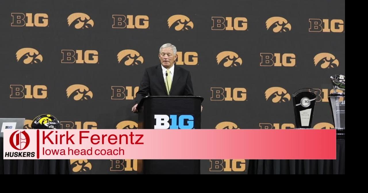 Iowa coach Kirk Ferentz answers questions during Big Ten football media days