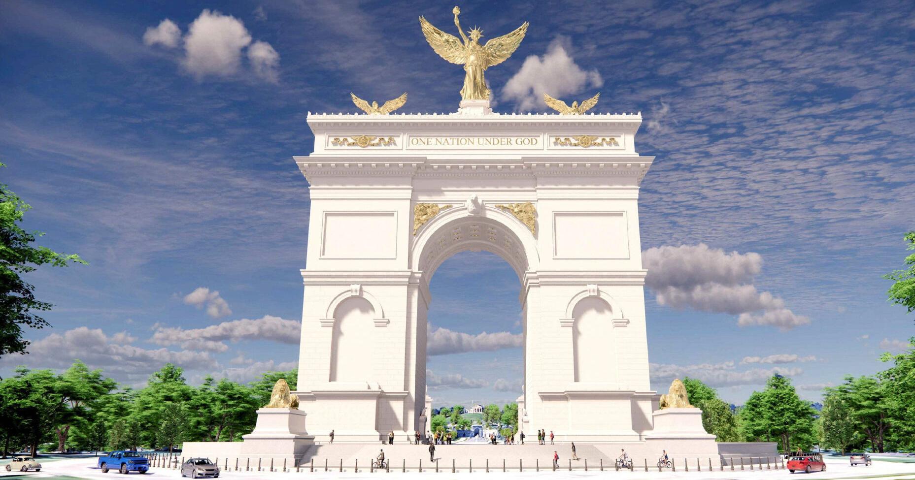 Work to begin on Trump 250 - foot arch despite criticism