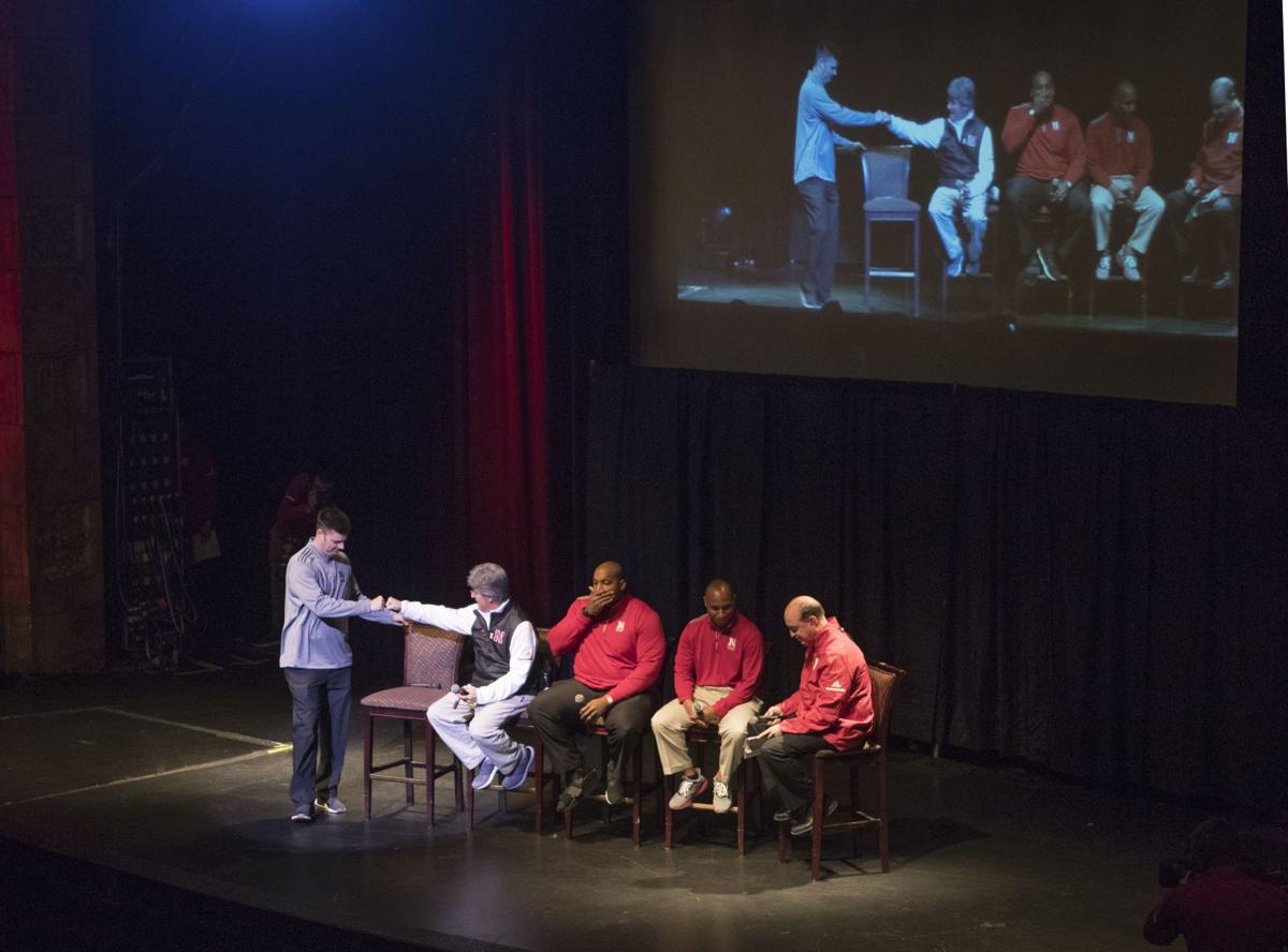 Photos Huskers Celebrate Signing Day Cl With Lincoln Event 20180208 Spo Huskersignparty08 Nebraska S Offensive Coaches Enter The Stage At Rococo Theatre