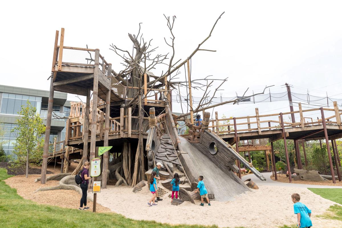 Slide in Omaha zoo’s new Children’s Adventure Trails exhibit is