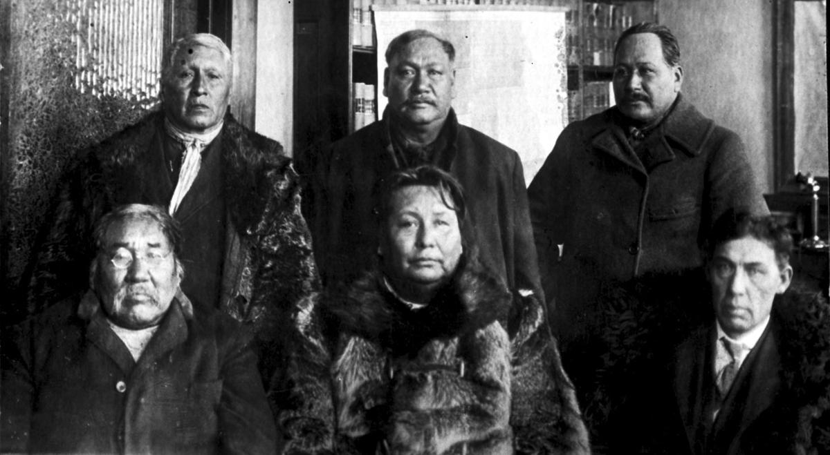 Photo of Omaha tribal leaders circa 1910