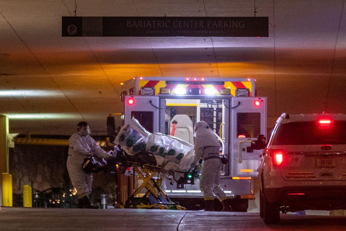 Transferred to biocontainment, 3/6