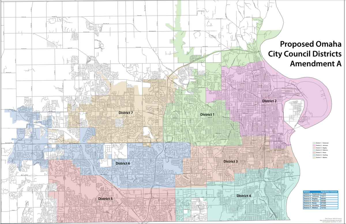 Amended City Council district boundaries