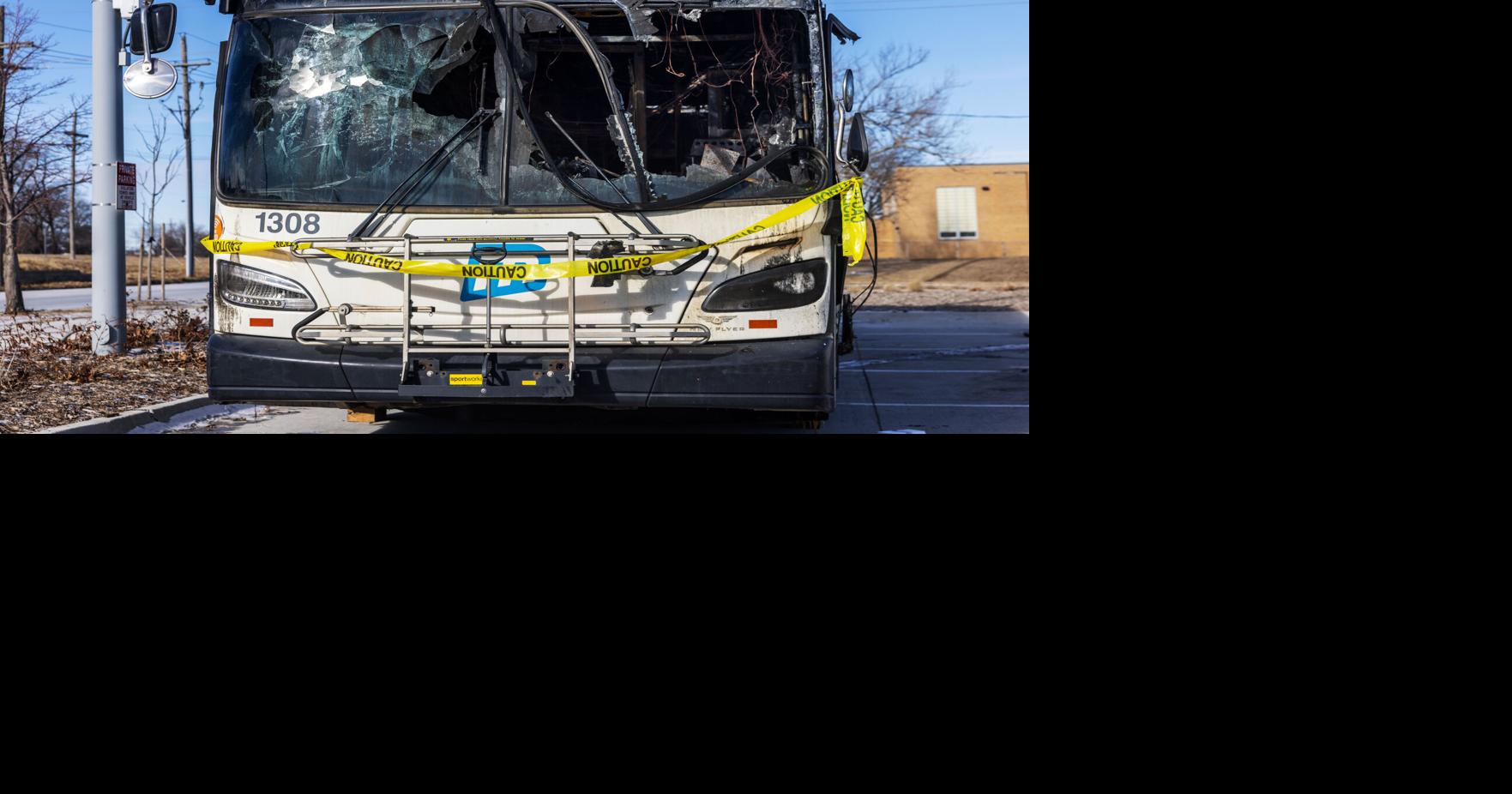 Photos: Metro Transit bus burned