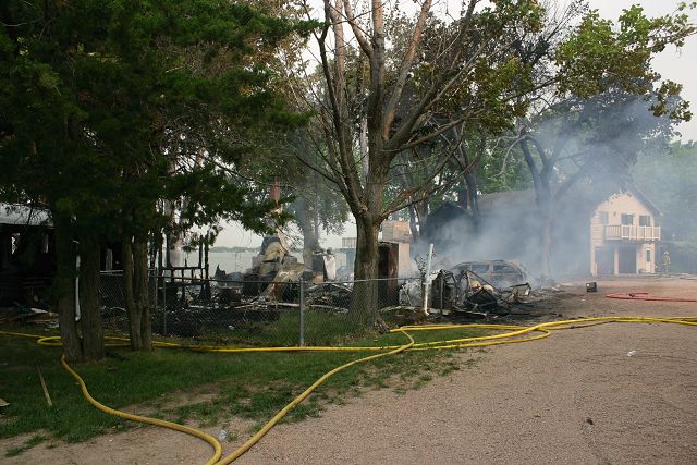 Fire destroys 2 homes, cabin at Johnson Lake in Nebraska