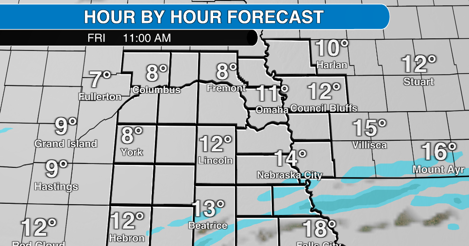 Chance of snow Friday, but a chance of thunderstorms by Sunday night in southeast Nebraska Chance of snow Friday, but a chance of thunderstorms by Sunday night in southeast Nebraska