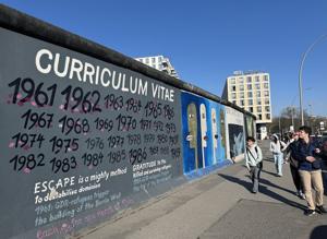An original stretch of the Berlin Wall is now East Side Gallery, the longest open-air art gallery in the world.