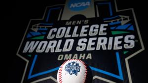 NCAA 2026 Men's College World Series baseball logo