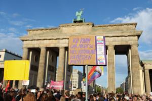 Protest against the victory of the AfD party in state elections in Saxony-Anhalt, in Berlin