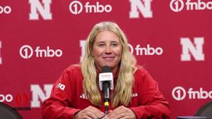 Nebraska's Dani Busboom Kelly after Red-White Scrimmage