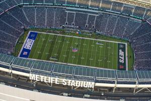 Seating inside MetLife Stadium, an open-air venue where shade varies widely depending on section and time of day during summer matches.Photo by William Hauser/USA TODAY Sports