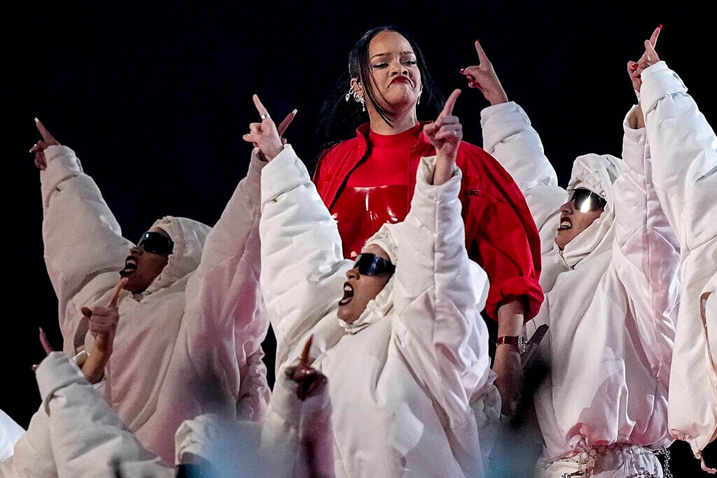 Rihanna delivers soaring Super Bowl halftime performance