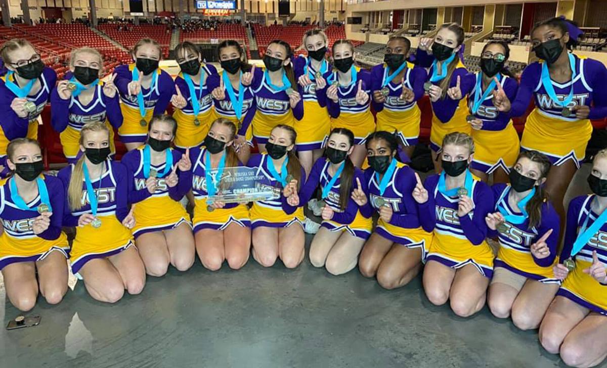 Bellevue West cheer team are crowned state champions