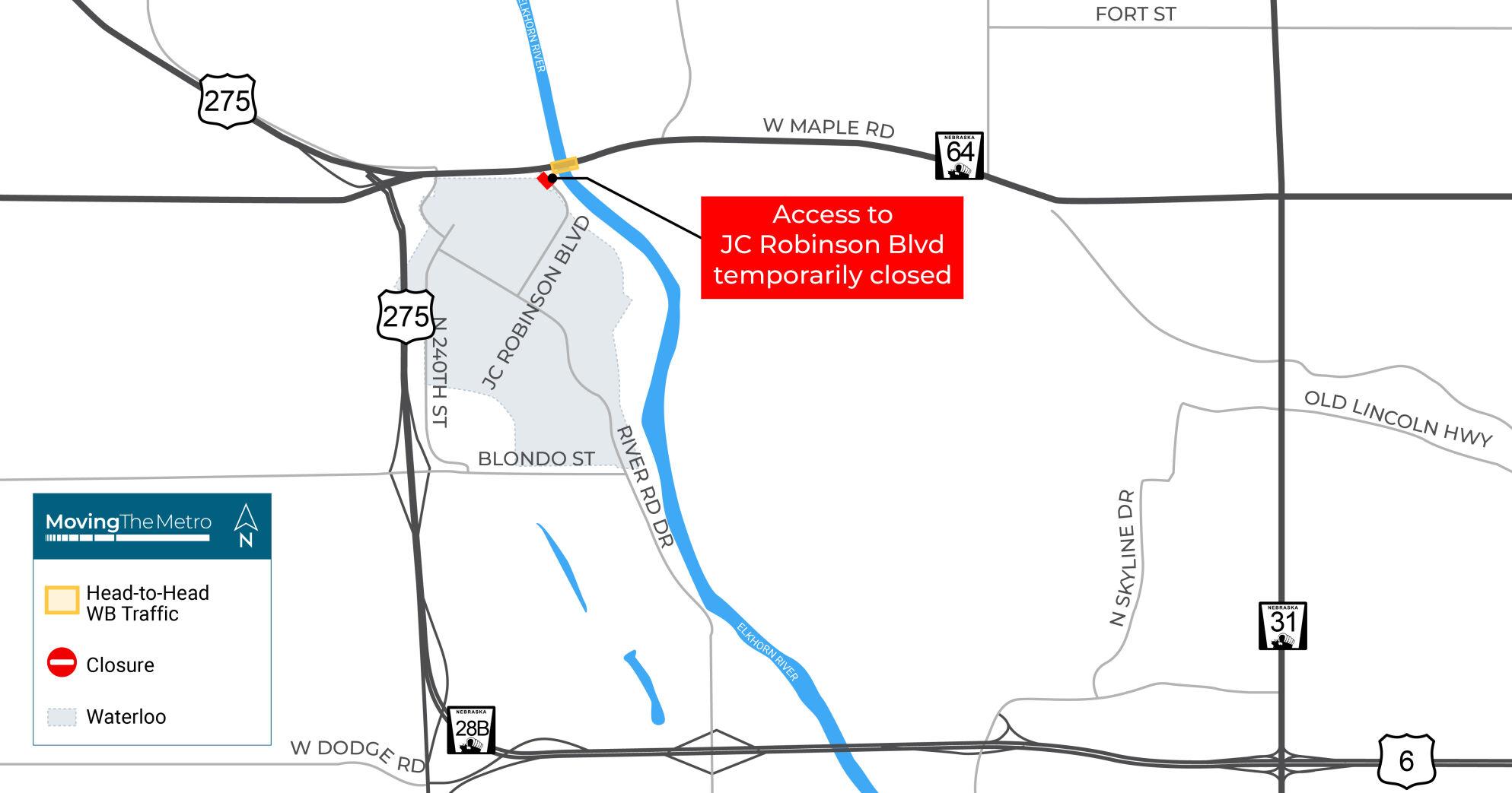 Traffic Hot Spots Lanes closed on West Maple at Waterloo