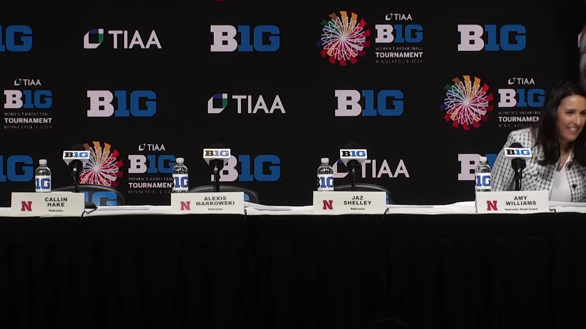 Nebraska women's basketball press conference after defeating Maryland in  Big Ten semifinal