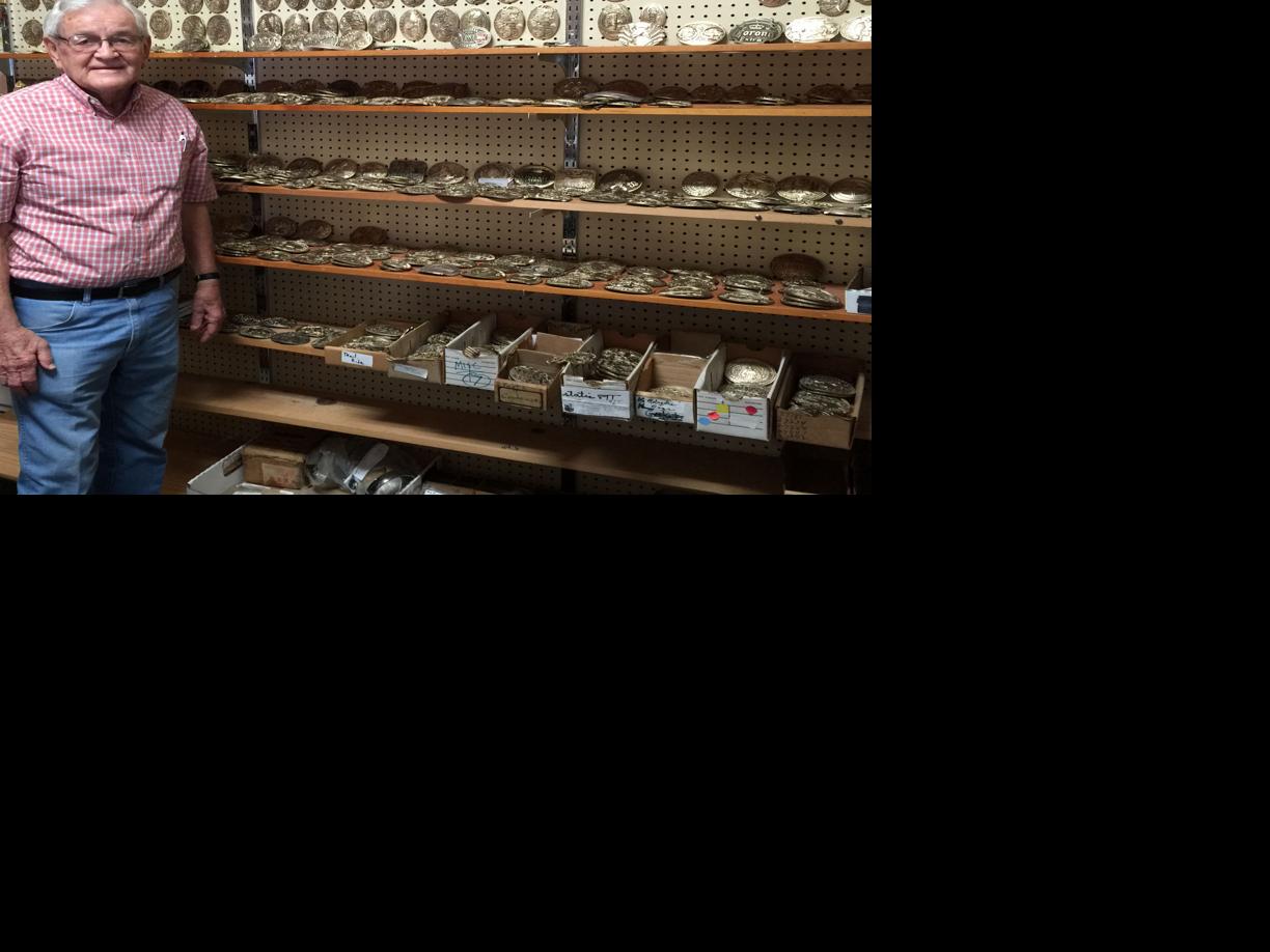Plattsmouth man has 800plus belt buckle collection and he's ready to
