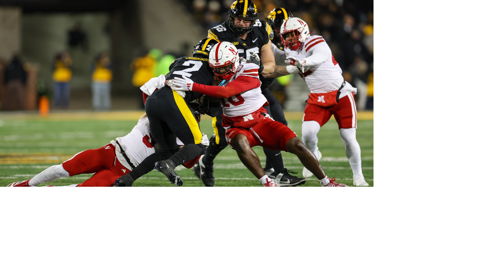 Iowa's run game goes cold in first half against Nebraska
