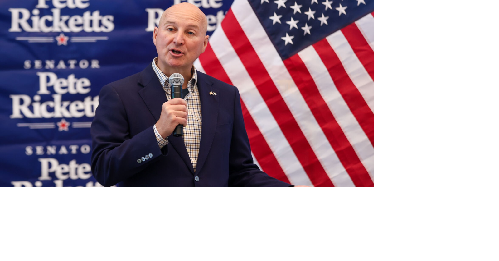 Senator Pete Ricketts kündigt offiziell seine Wiederwahlkampagne an und ...