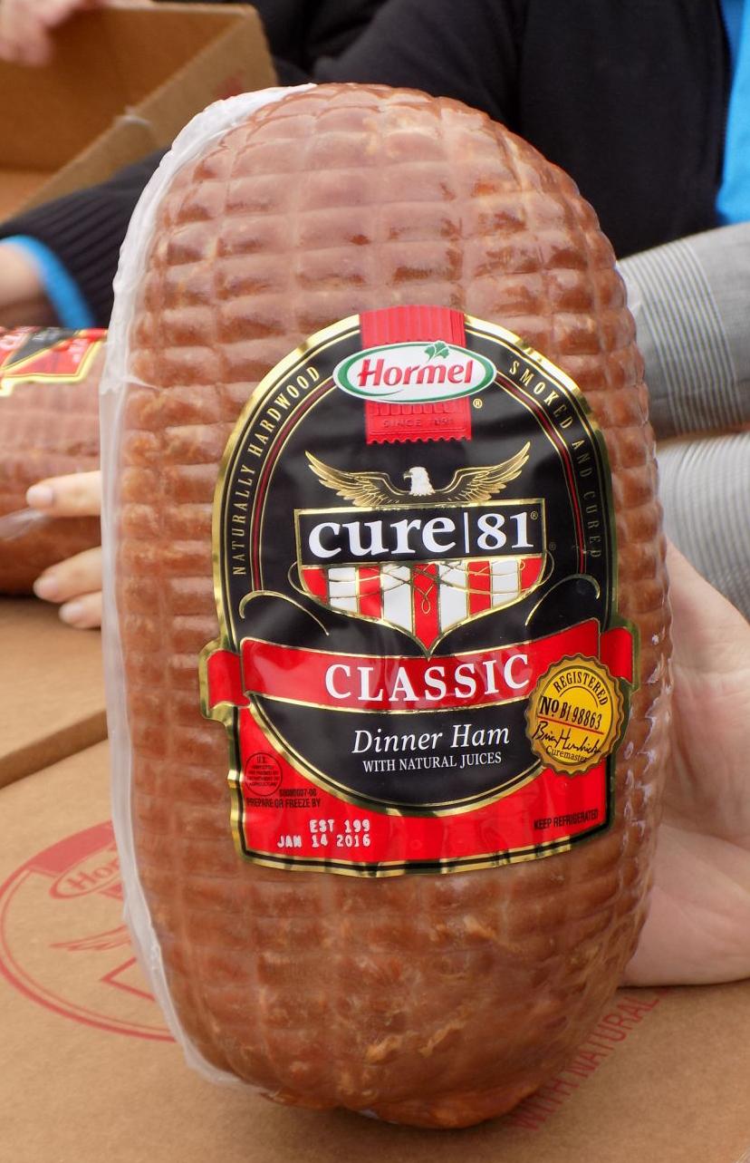Helping hams more than 23 000 pounds of hormel meat donated to local