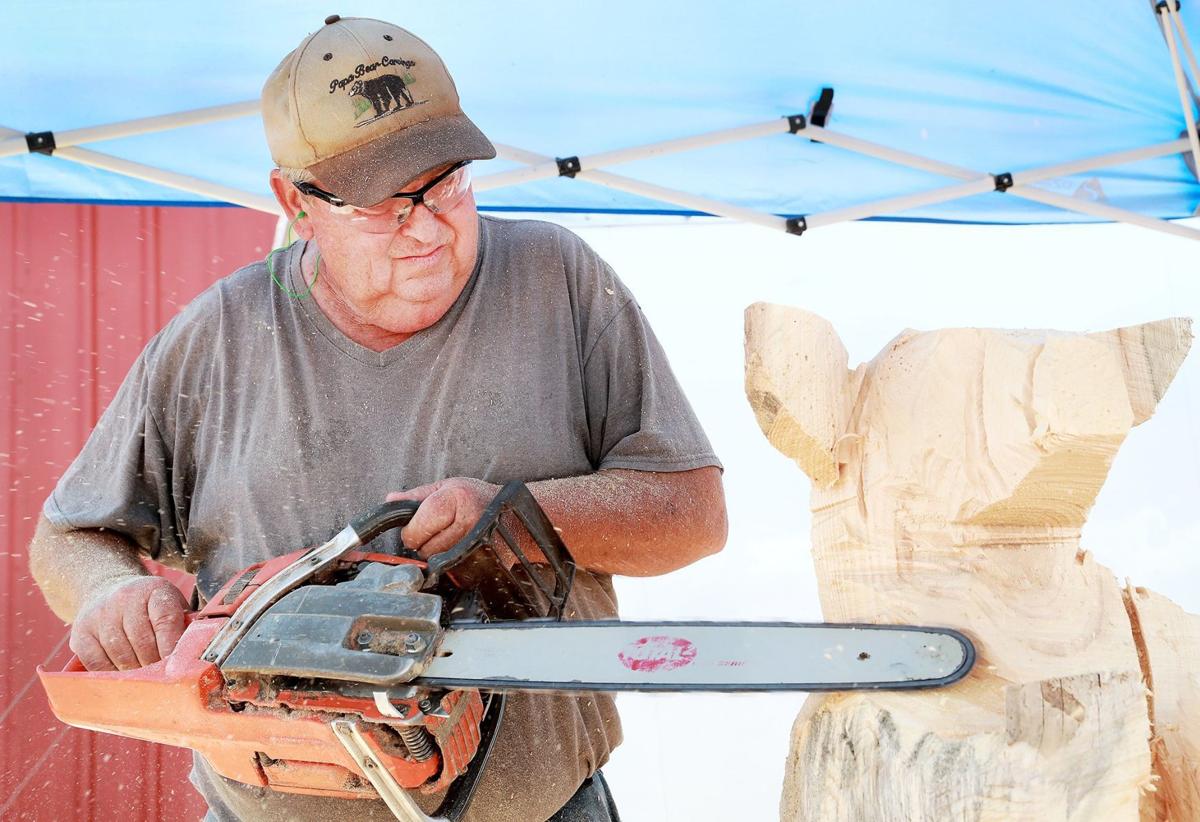 Man Uses Chainsaw To Transform Logs Into Works Of Art At Nebraska