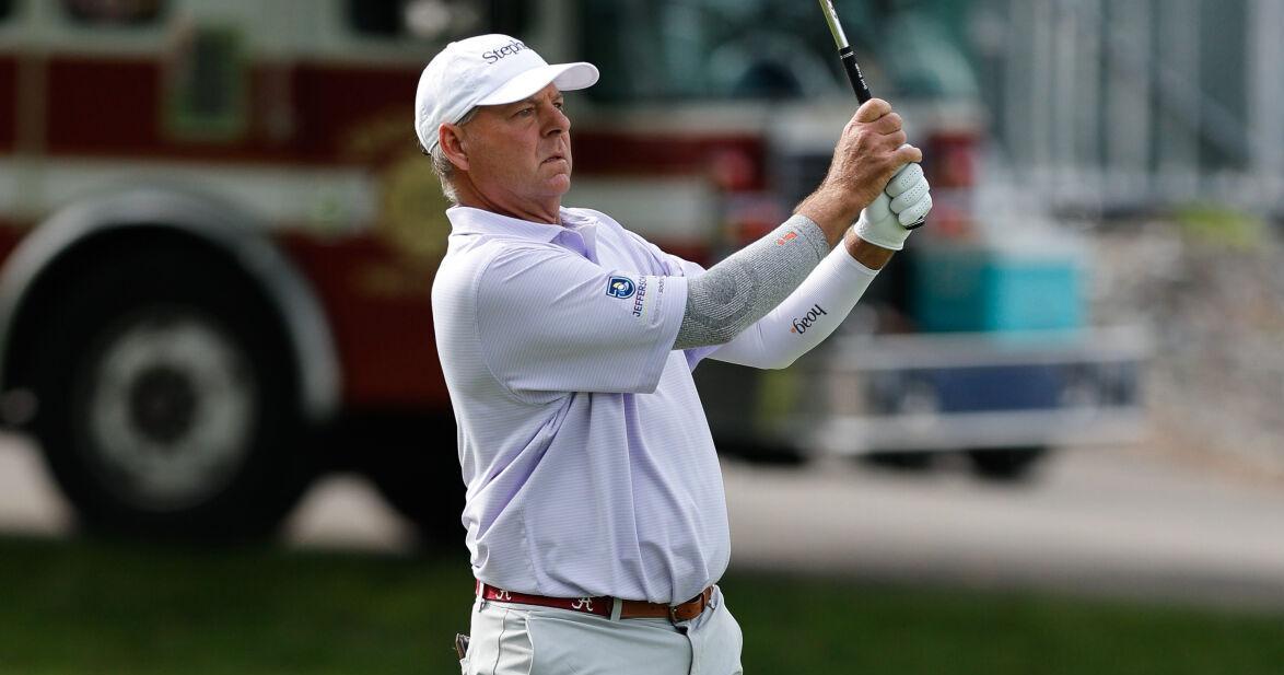 Dicky Pride finished at the top of the leader board with a -9 at the first round of the 2026 Dick's Sporting Good Open at