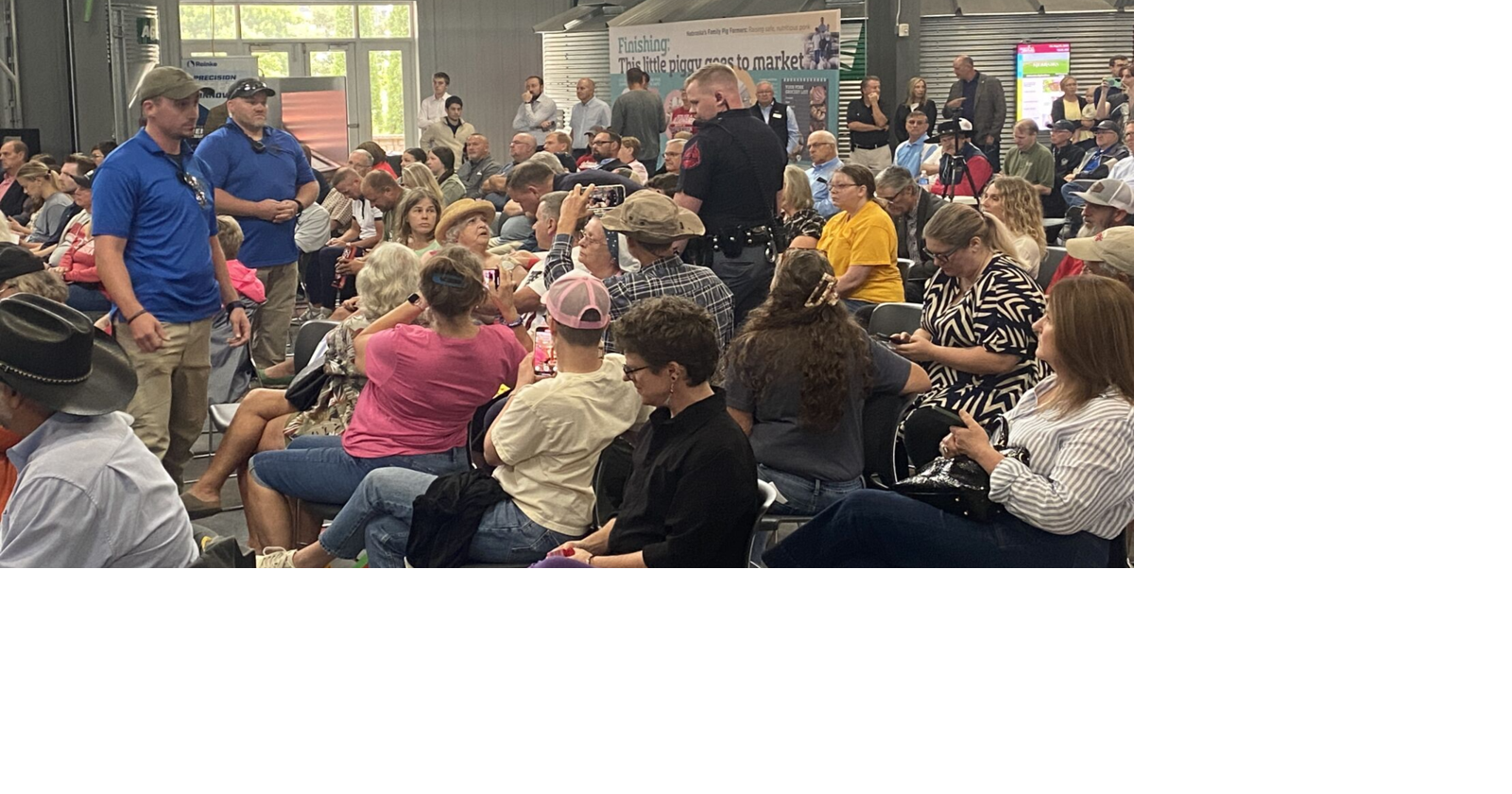 Sen. Pete Ricketts promotes Trump agenda, draws a few hecklers at Nebraska State Fair