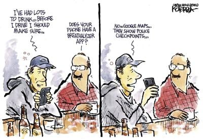 Jeff Koterba's latest cartoon: Take the keys AND the phone…