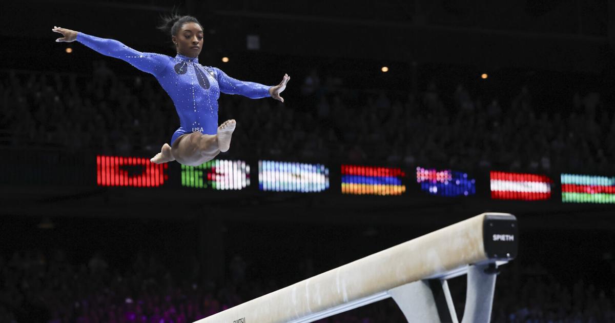 Simone Biles wins 6th all-around title at worlds to become most decorated ...