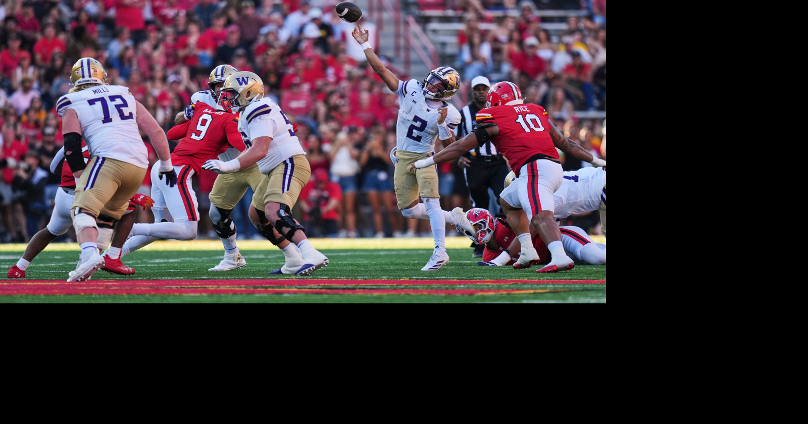 Nebraska's next opponent, Maryland, handed its first loss by Washington