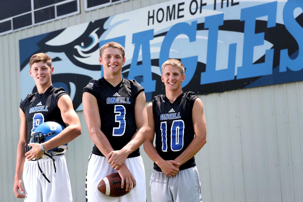 O'Neill seniors Alex Thramer, Justin Appleby and Wyatt Liewer looking
