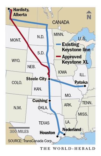 keystone pipeline texas map