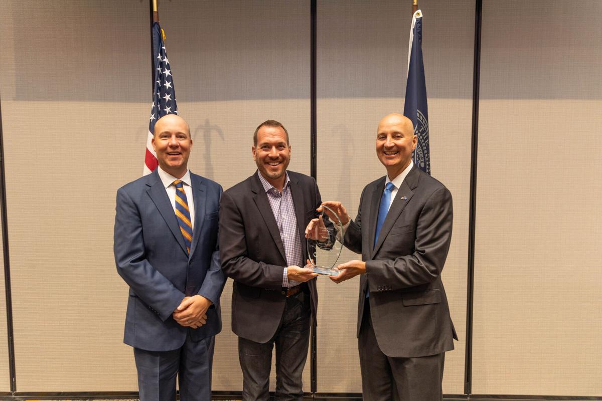 Dan Harbeke Accepts Award