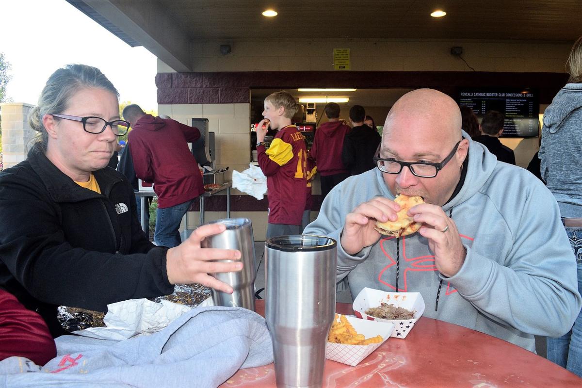 The menu of the Roncalli Catholic High concession stand is a hit with fans
